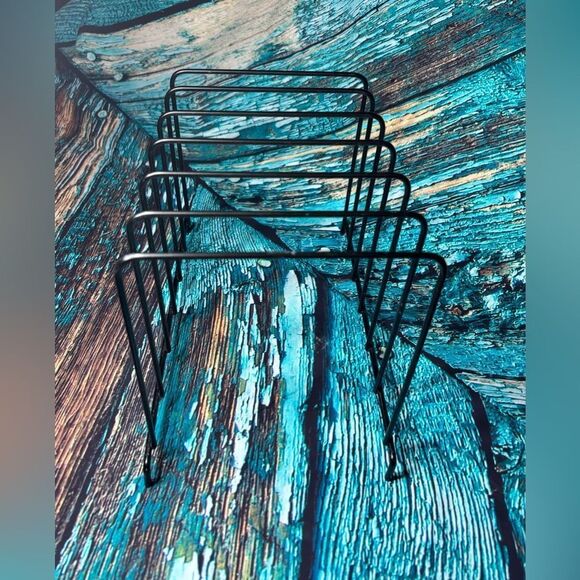 Desktop Organizer Wire Desk File Organizer Vertical Metal Stand up File Stand - Picture 1 of 5